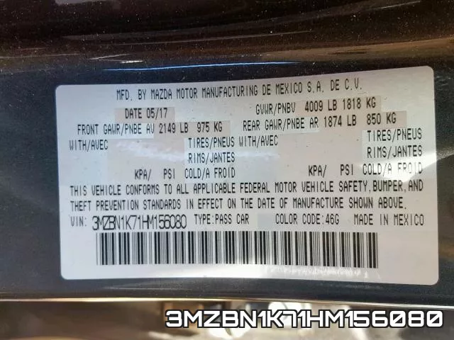 3MZBN1K71HM156080 фото 2