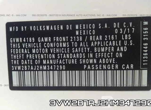 3VW2B7AJ2HM347290 фото 10