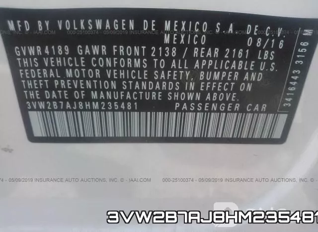 3VW2B7AJ8HM235481 фото 10