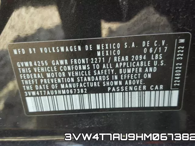 3VW4T7AU9HM067382 фото 2