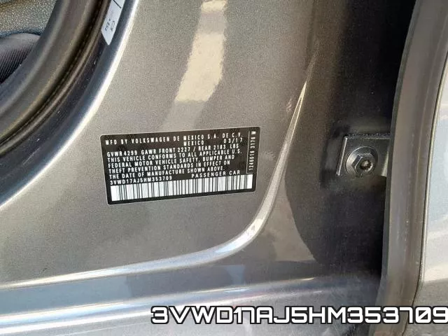 3VWD17AJ5HM353709 фото 2