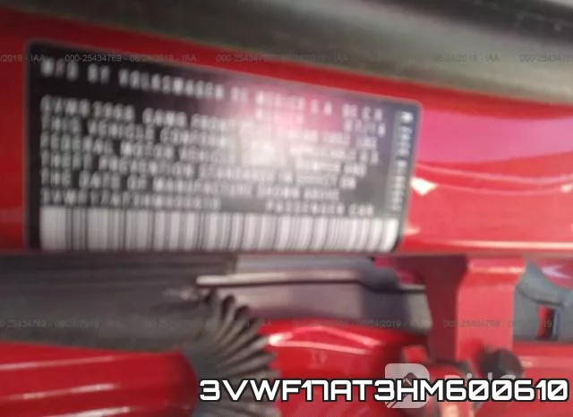 3VWF17AT3HM600610 фото 10