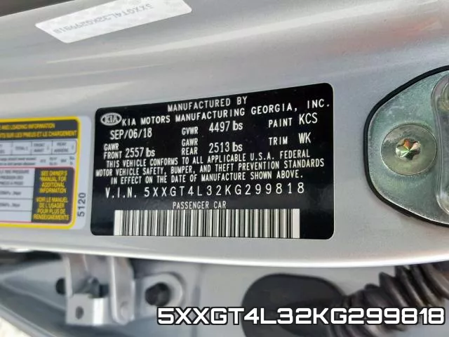 5XXGT4L32KG299818 фото 2