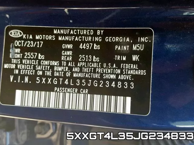 5XXGT4L35JG234833 фото 2