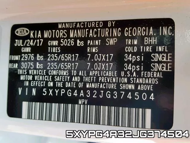 5XYPG4A32JG374504 фото 2