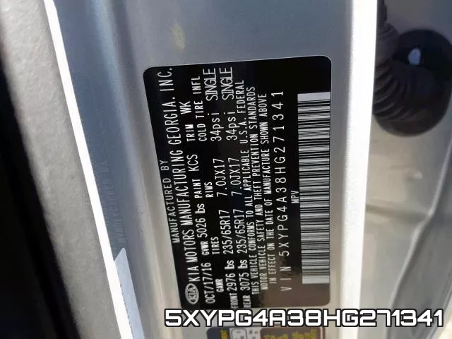 5XYPG4A38HG271341 фото 2