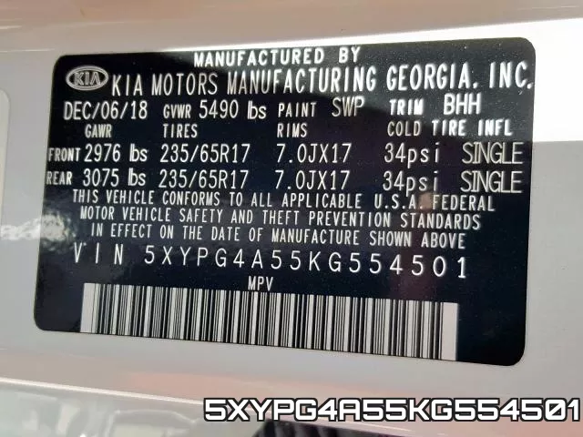 5XYPG4A55KG554501 фото 2