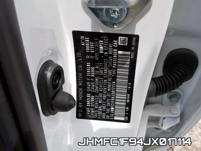 JHMFC1F94JX017114 фото 2