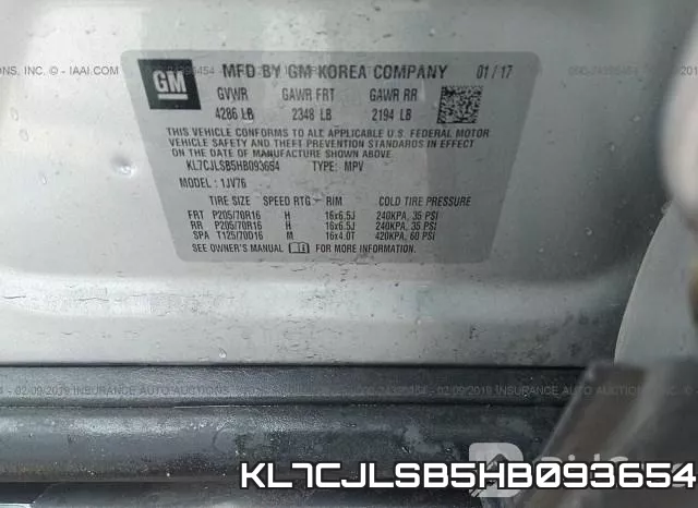 KL7CJLSB5HB093654 фото 10