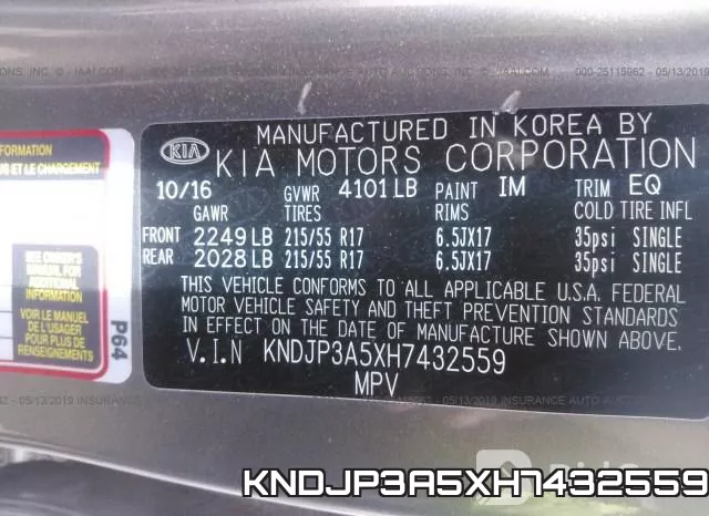 KNDJP3A5XH7432559 фото 10