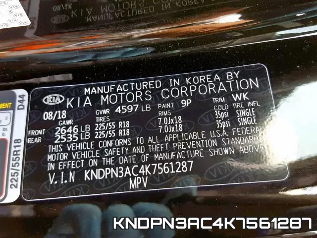 KNDPN3AC4K7561287 фото 2