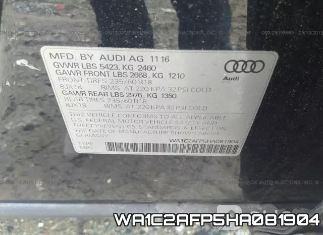 WA1C2AFP5HA081904 фото 10