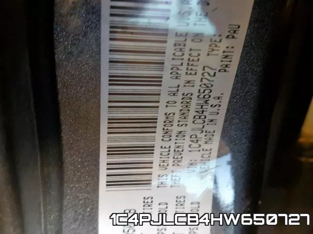 1C4PJLCB4HW650727 фото 2