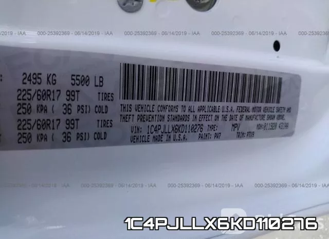 1C4PJLLX6KD110276 фото 10
