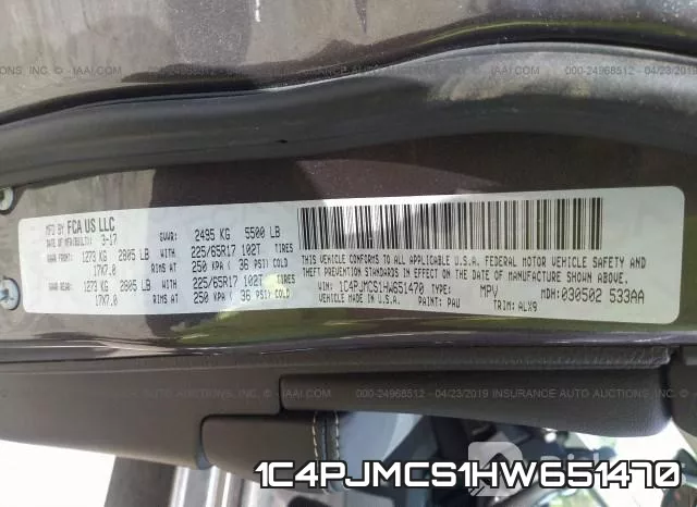 1C4PJMCS1HW651470 фото 10