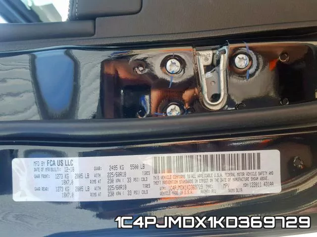 1C4PJMDX1KD369729 фото 2