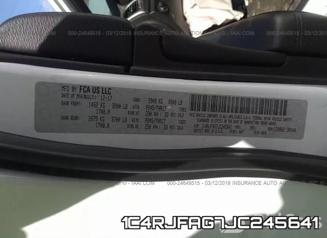 1C4RJFAG7JC245641 фото 10
