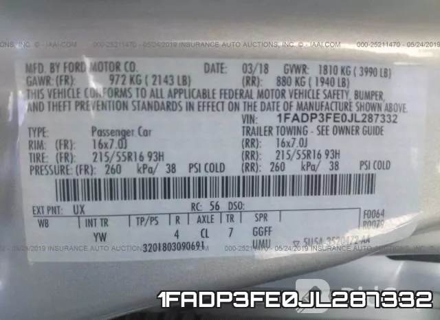 1FADP3FE0JL287332 фото 10