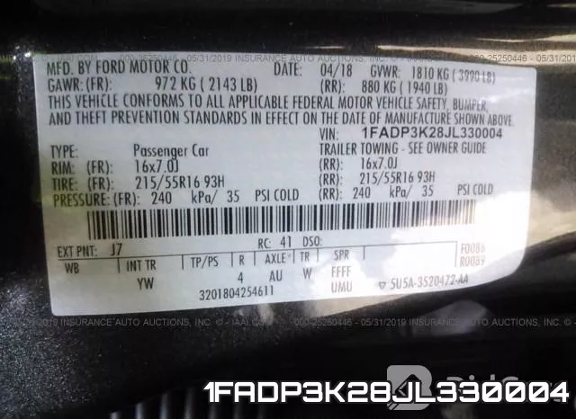 1FADP3K28JL330004 фото 10