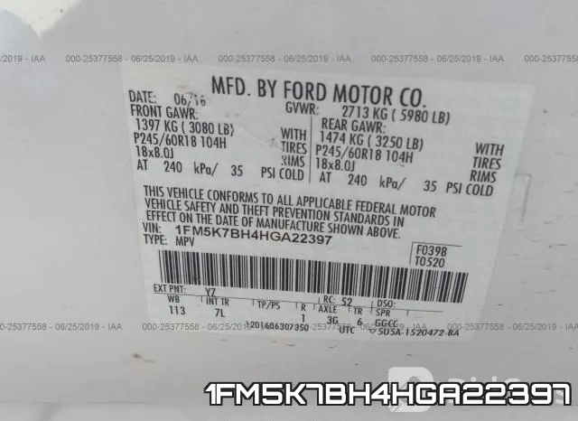 1FM5K7BH4HGA22397 фото 10