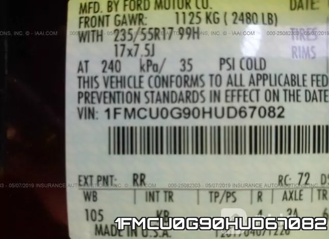 1FMCU0G90HUD67082 фото 10