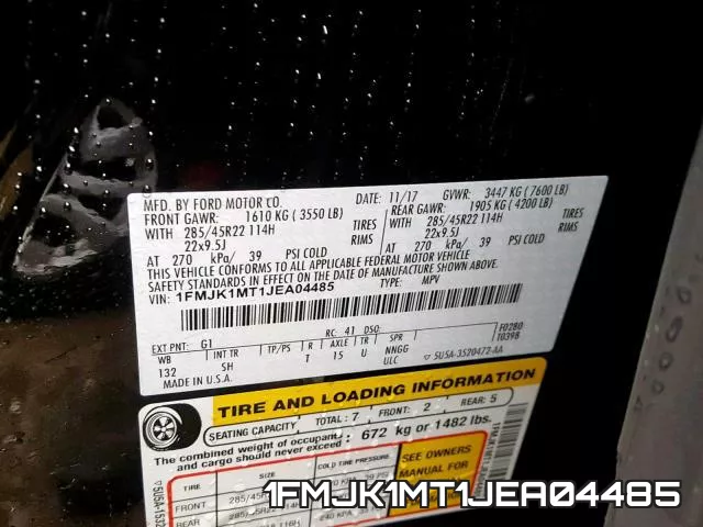 1FMJK1MT1JEA04485 фото 2