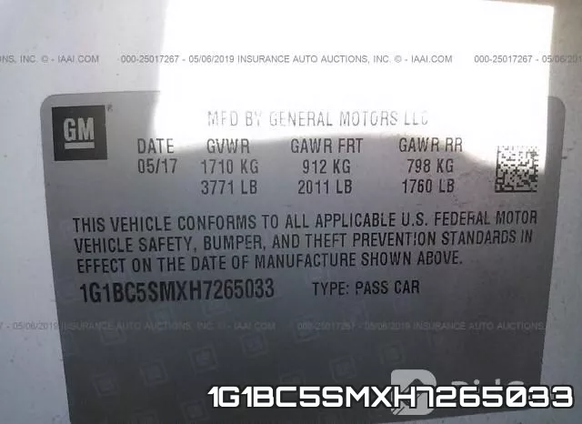 1G1BC5SMXH7265033 фото 10