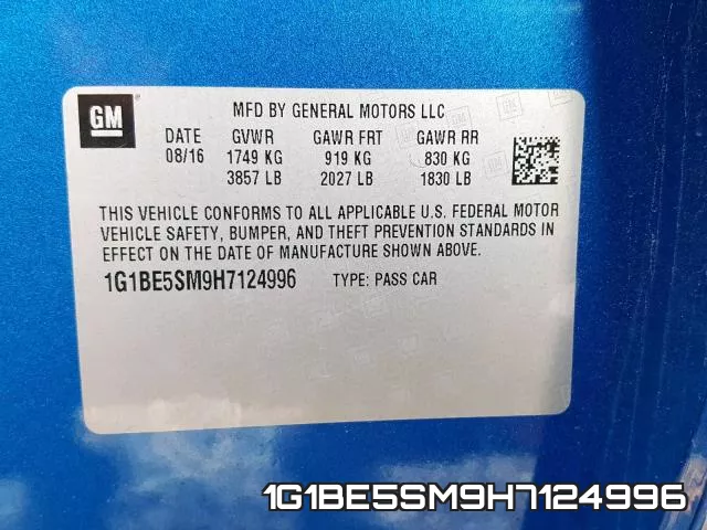 1G1BE5SM9H7124996 фото 2