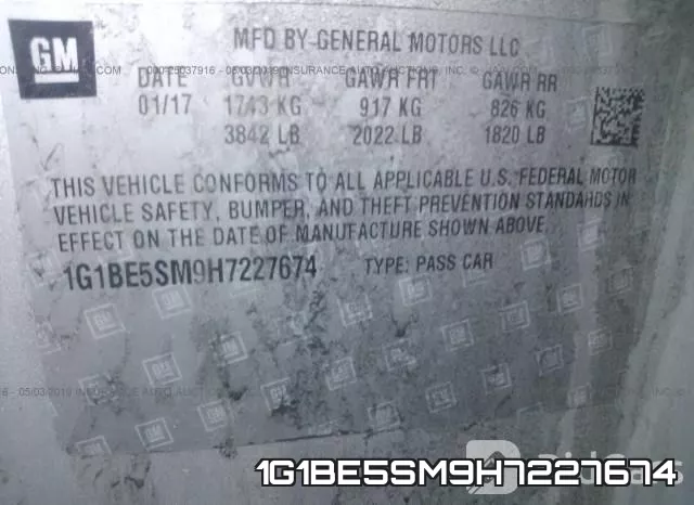 1G1BE5SM9H7227674 фото 10