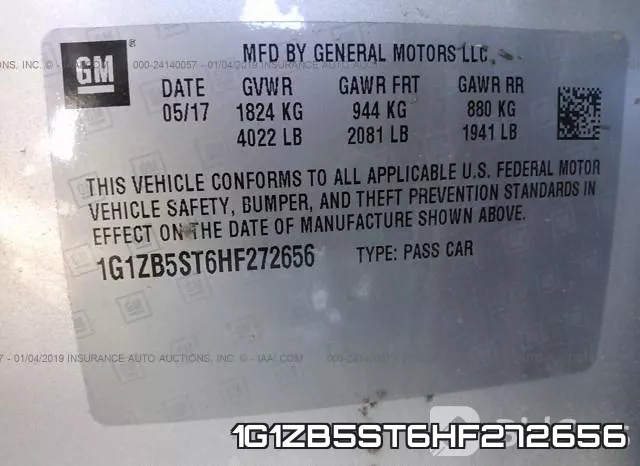 1G1ZB5ST6HF272656 фото 10
