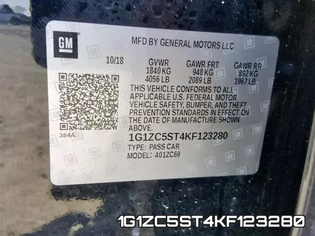 1G1ZC5ST4KF123280 фото 2