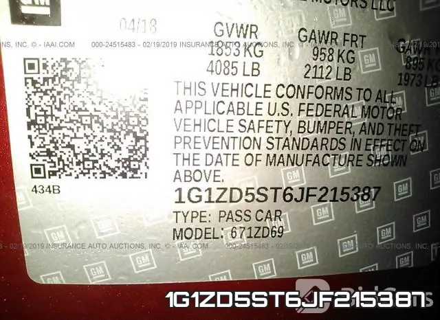 1G1ZD5ST6JF215387 фото 10