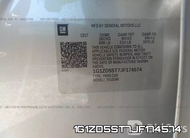 1G1ZD5ST7JF174574 фото 10