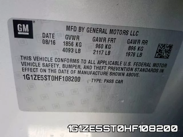 1G1ZE5ST0HF108200 фото 2