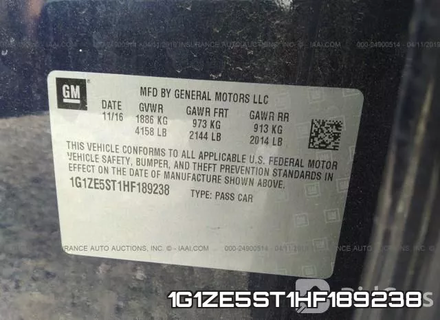 1G1ZE5ST1HF189238 фото 9