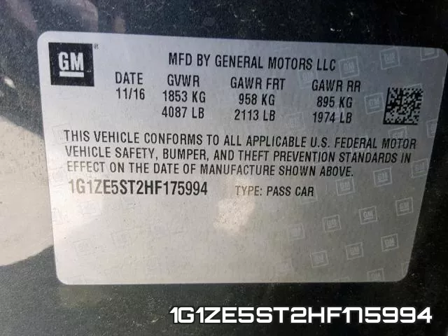 1G1ZE5ST2HF175994 фото 2