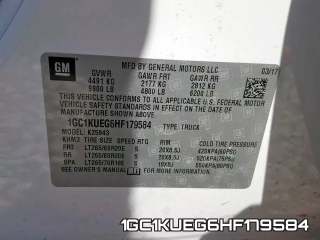 1GC1KUEG6HF179584 фото 2