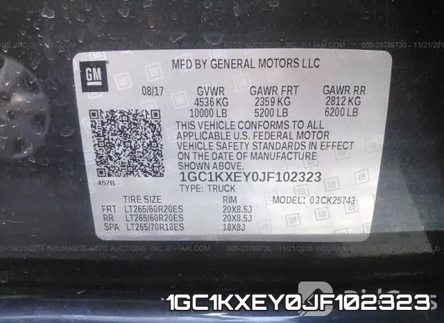 1GC1KXEY0JF102323 фото 10