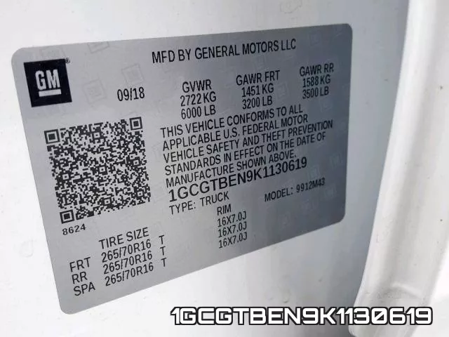 1GCGTBEN9K1130619 фото 2