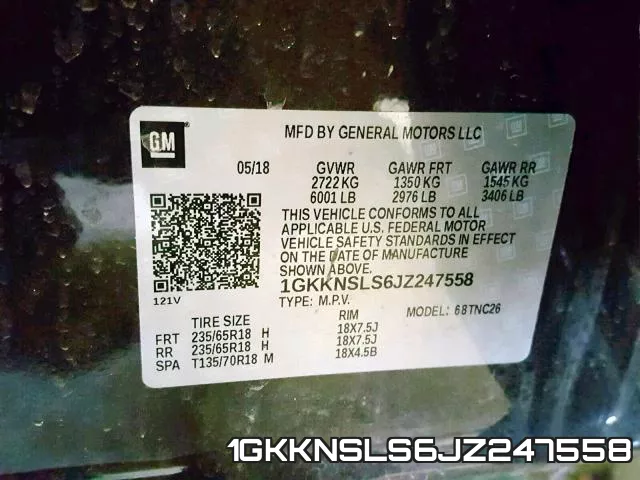 1GKKNSLS6JZ247558 фото 2