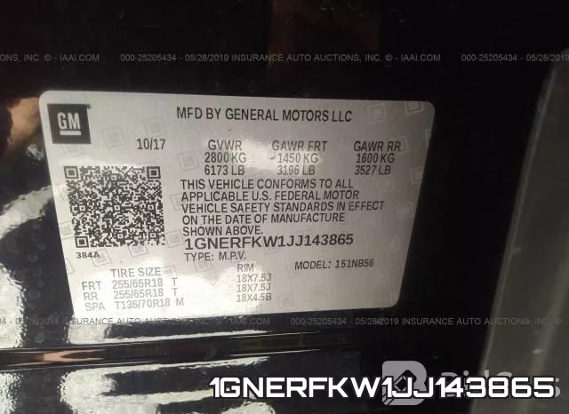 1GNERFKW1JJ143865 фото 10
