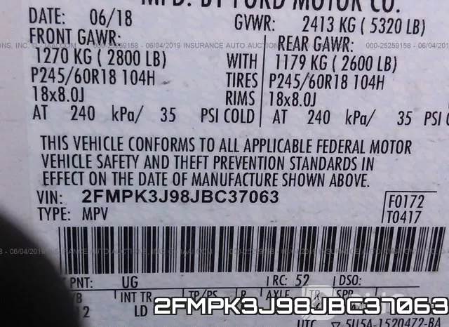 2FMPK3J98JBC37063 фото 10