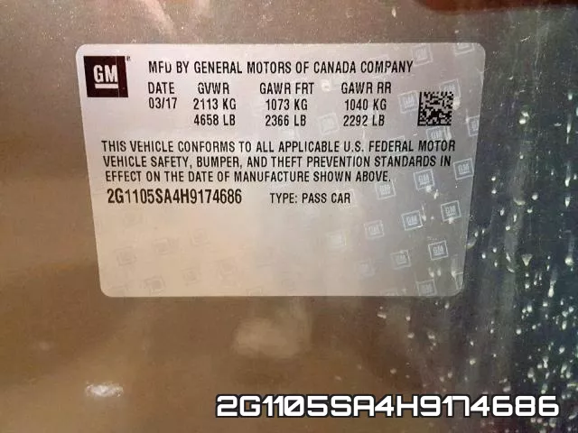 2G1105SA4H9174686 фото 2