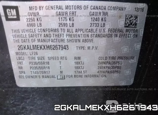 2GKALMEKXH6267943 фото 10