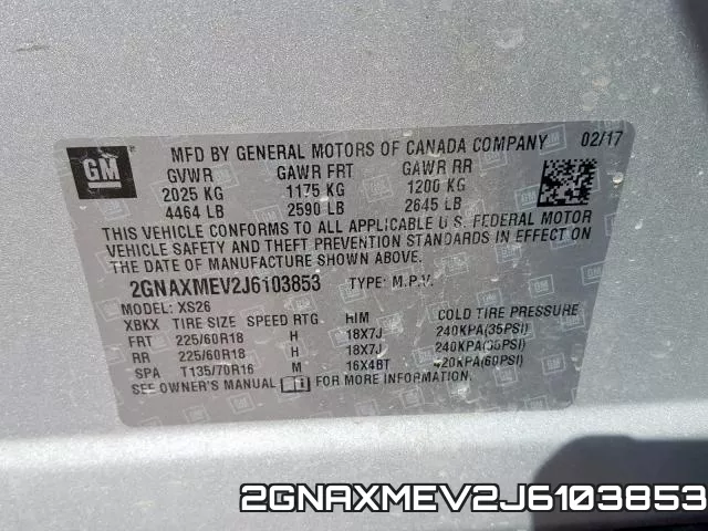 2GNAXMEV2J6103853 фото 2