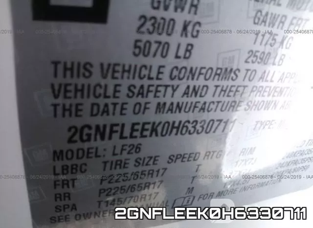 2GNFLEEK0H6330711 фото 10