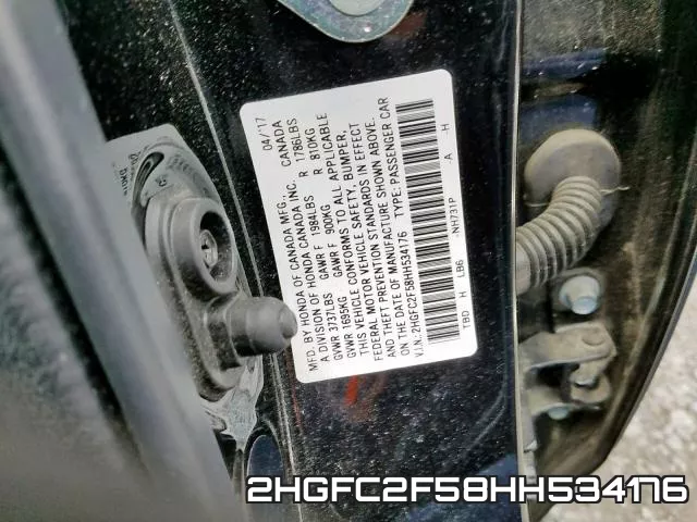 2HGFC2F58HH534176 фото 2