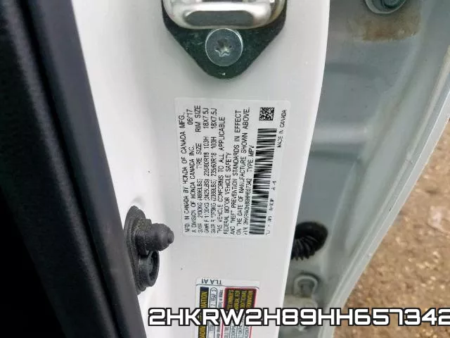 2HKRW2H89HH657342 фото 2