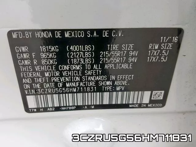 3CZRU5G56HM711831 фото 2