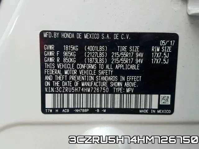 3CZRU5H74HM726750 фото 2
